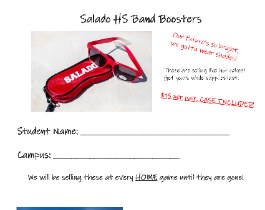  Salado HS Band Boosters Sale